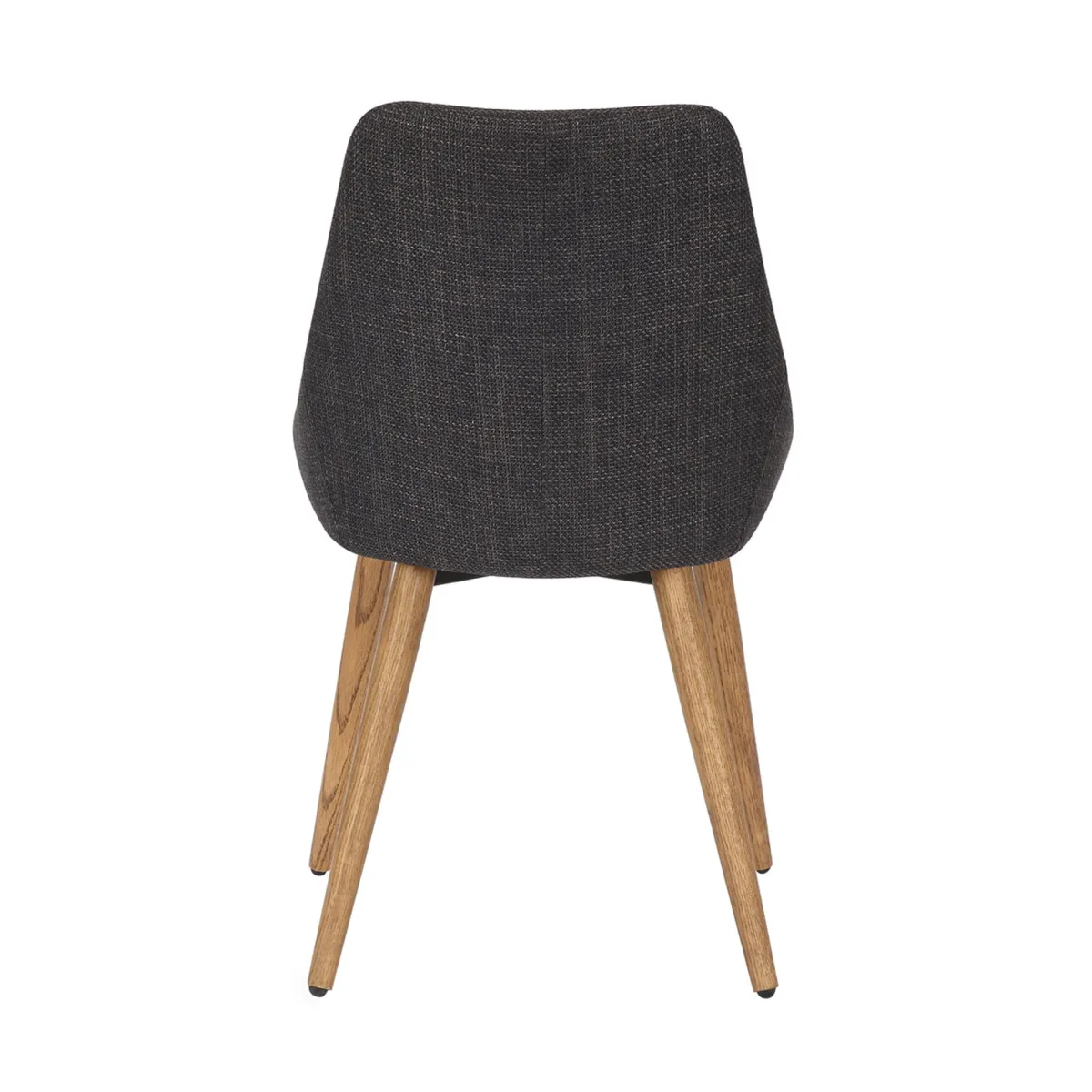 Set di 2 sedie da pranzo in tessuto (seduta 47 cm) Juno Grigio antracite