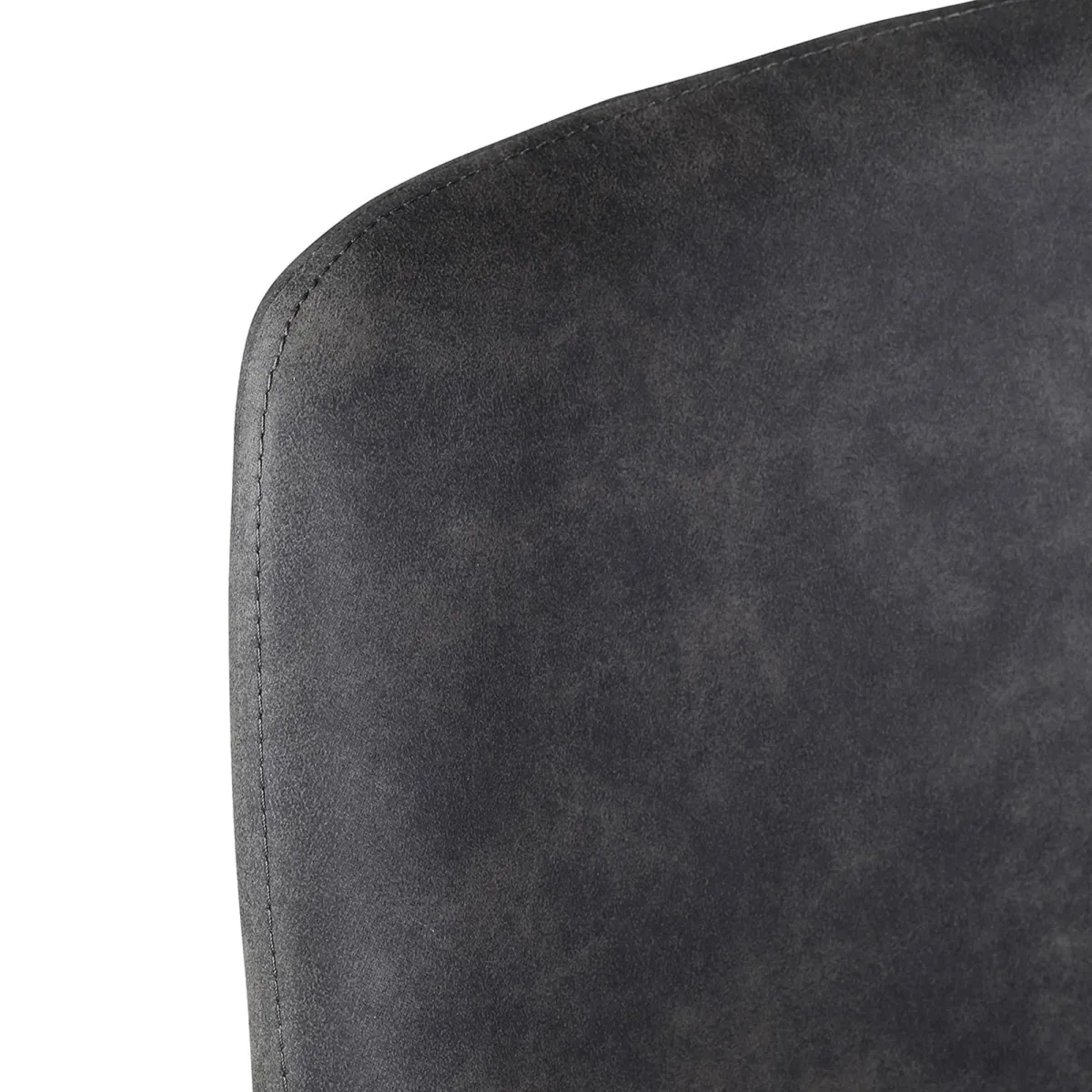 Set di 2 sedie da pranzo in ecopelle (seduta 47 cm) Juno Grigio scuro
