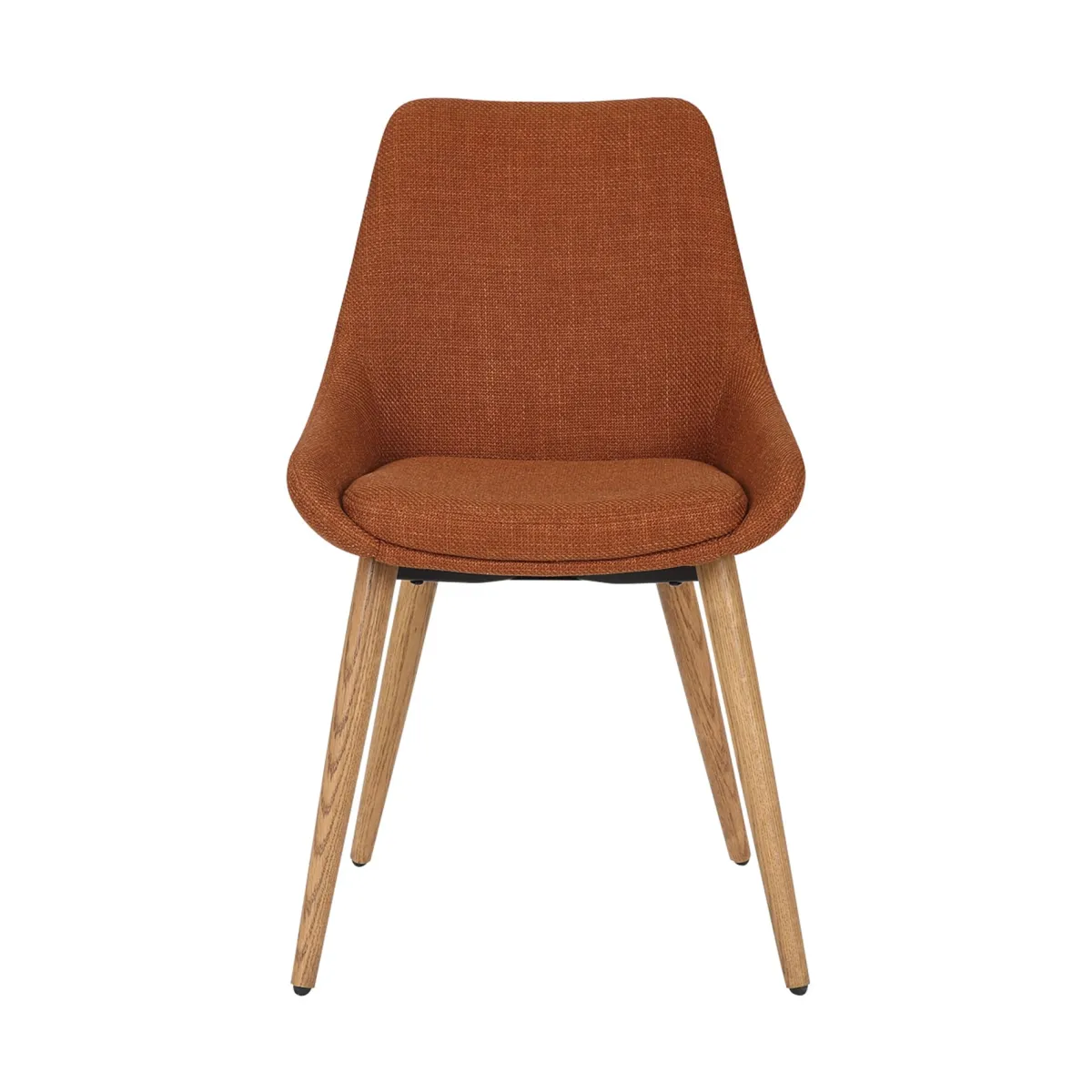 Set di 2 sedie da pranzo in tessuto (seduta 47 cm) Juno Cognac
