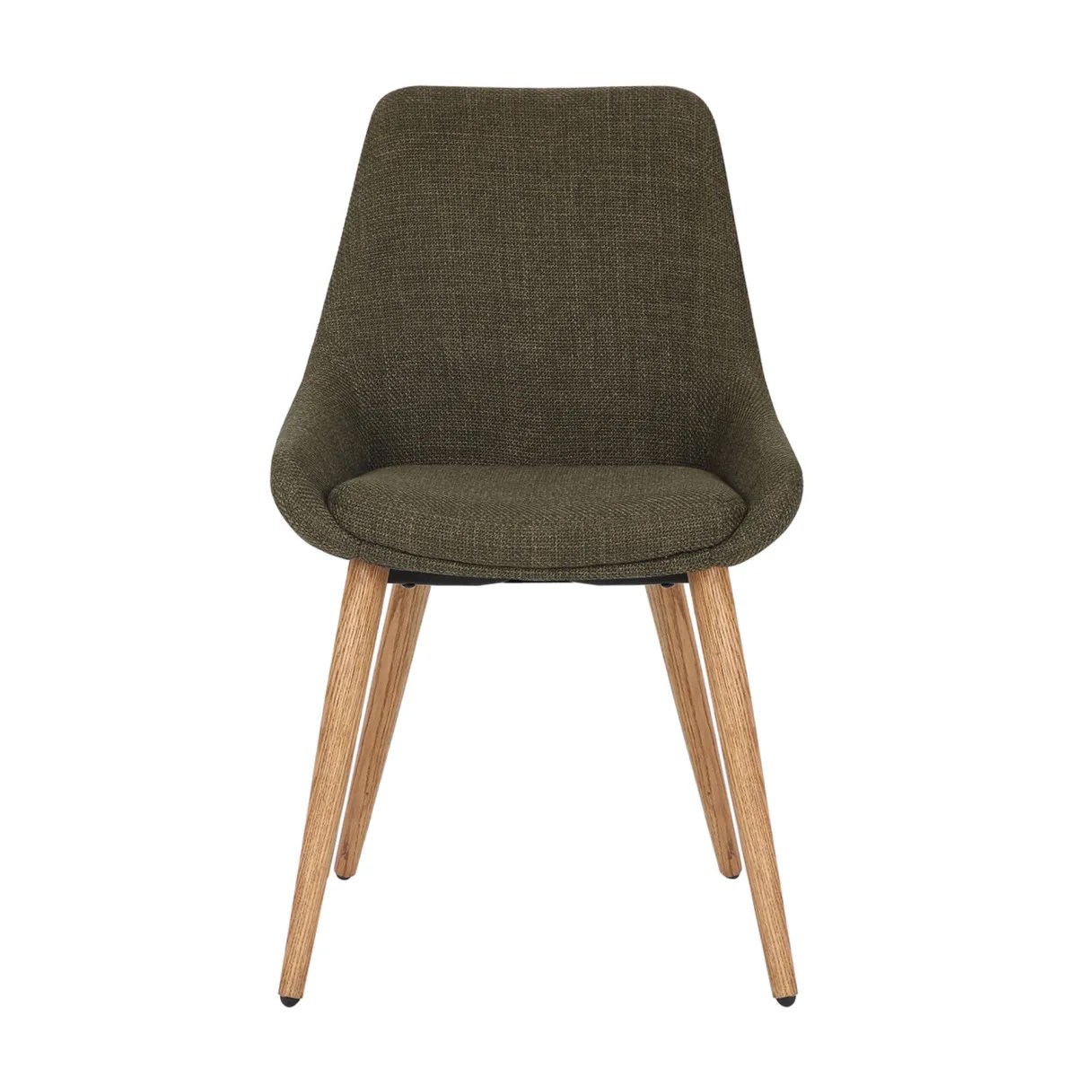 Set di 2 sedie da pranzo in tessuto (seduta 47 cm) Juno Verde cachi