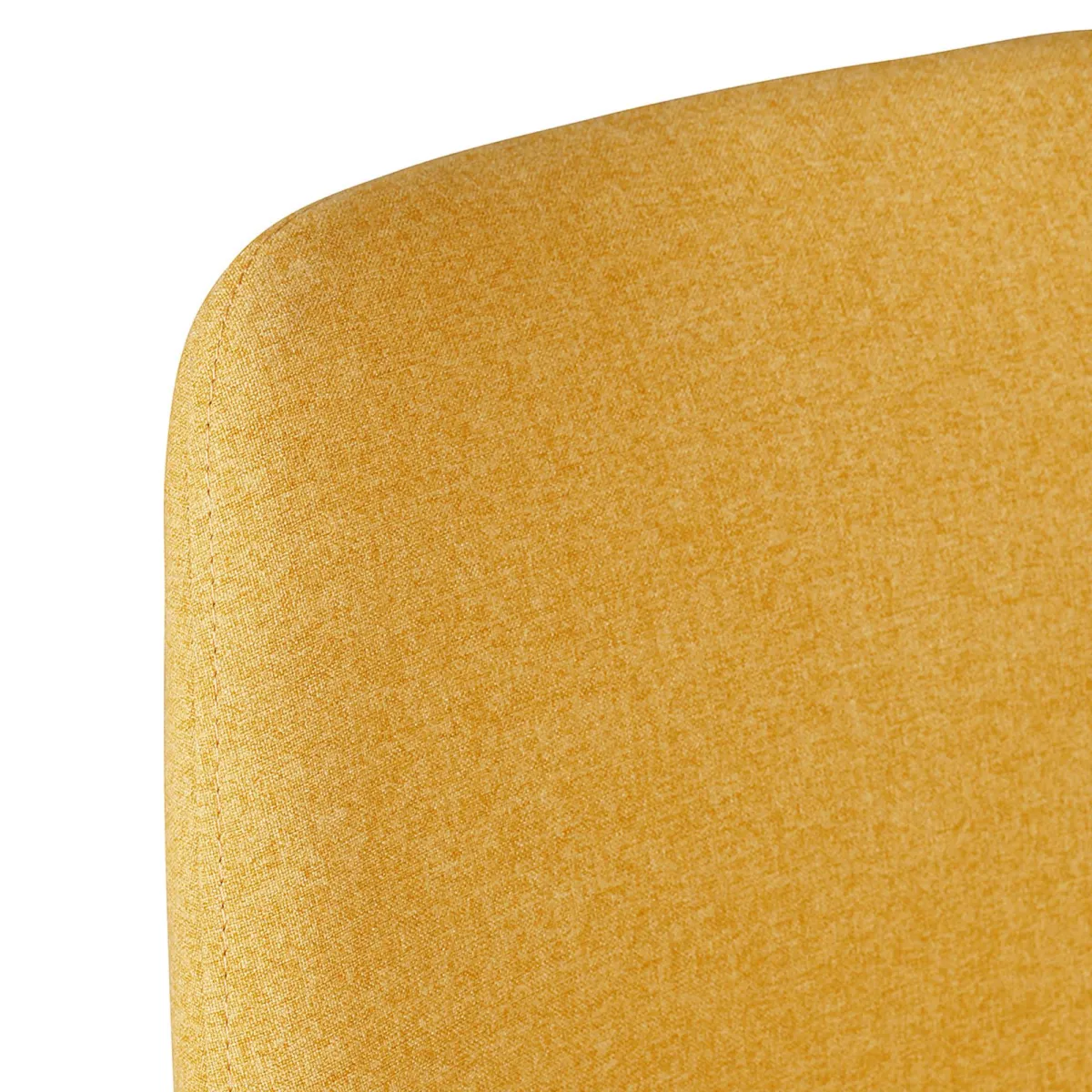 LOT DE 2  Chaise en tissu jaune moutarde - L x P x H : 48 x 55 x 84 cm BARI