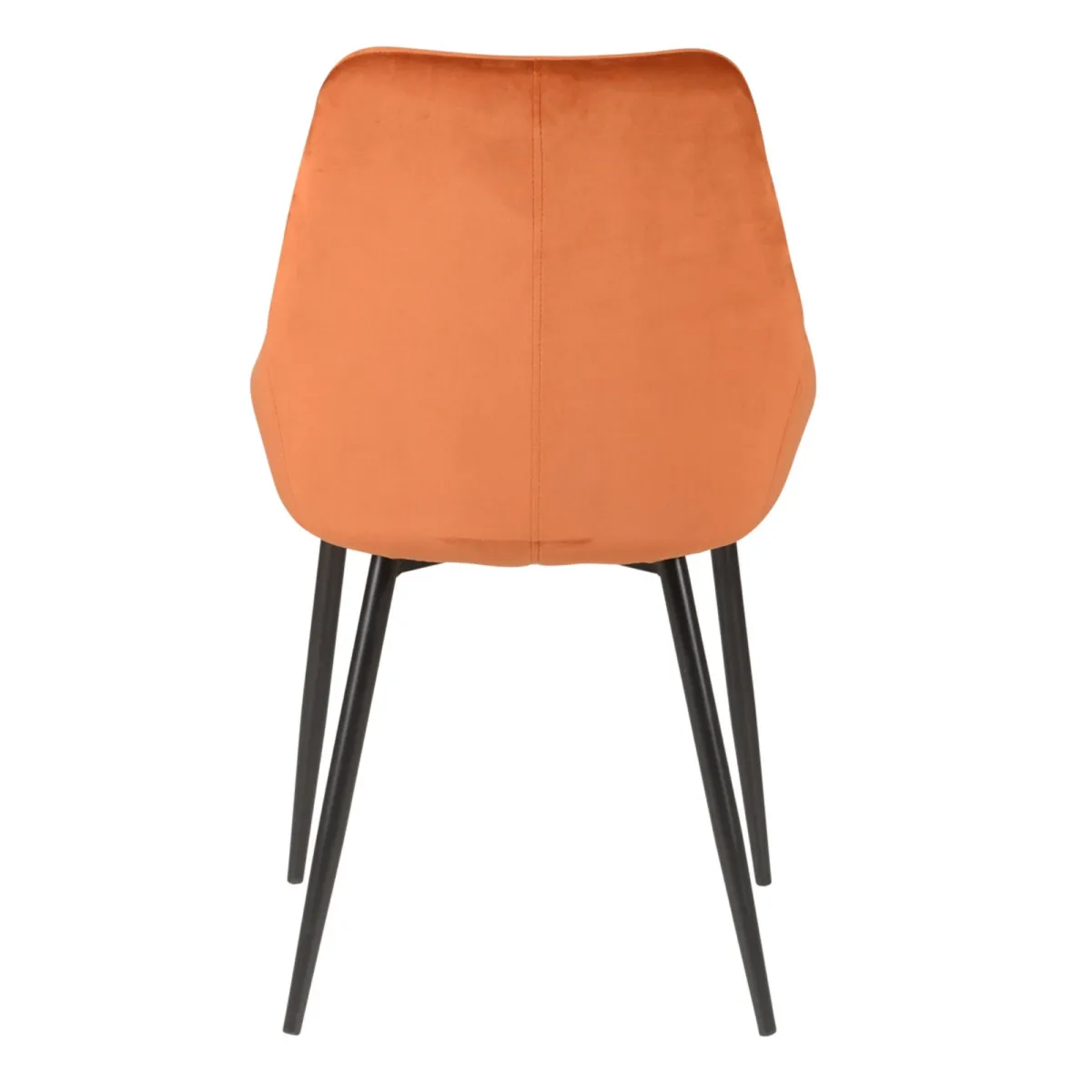 Set di 2 sedie da pranzo in velluto (seduta 47 cm) Juno Cognac