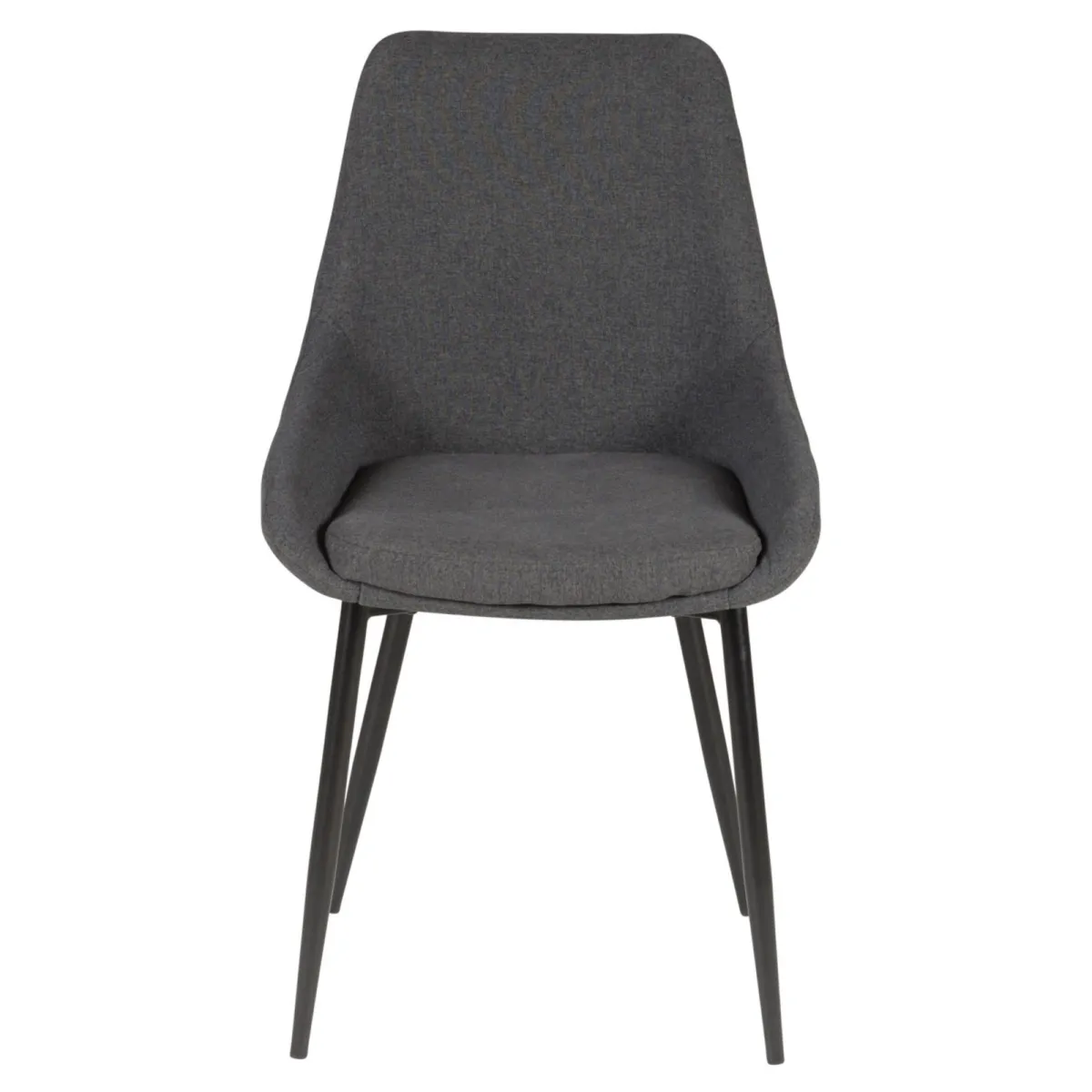 LOT DE 2  Chaise en tissu gris foncŽ - L x P x H : 48 x 55 x 84 cm BARI