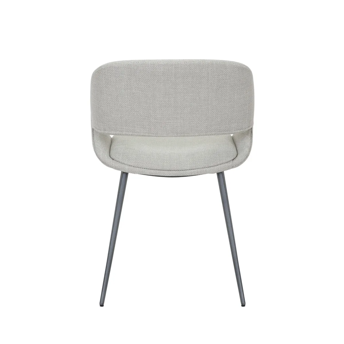 Set di 2 sedie da pranzo in tessuto (seduta 49 cm) Orka Ecru
