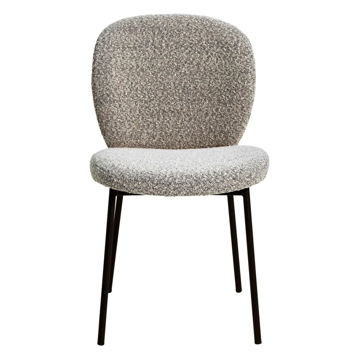 Lot de 2 chaises de salle à manger bouclette (Assise 48,5 cm) Isla Gris clair