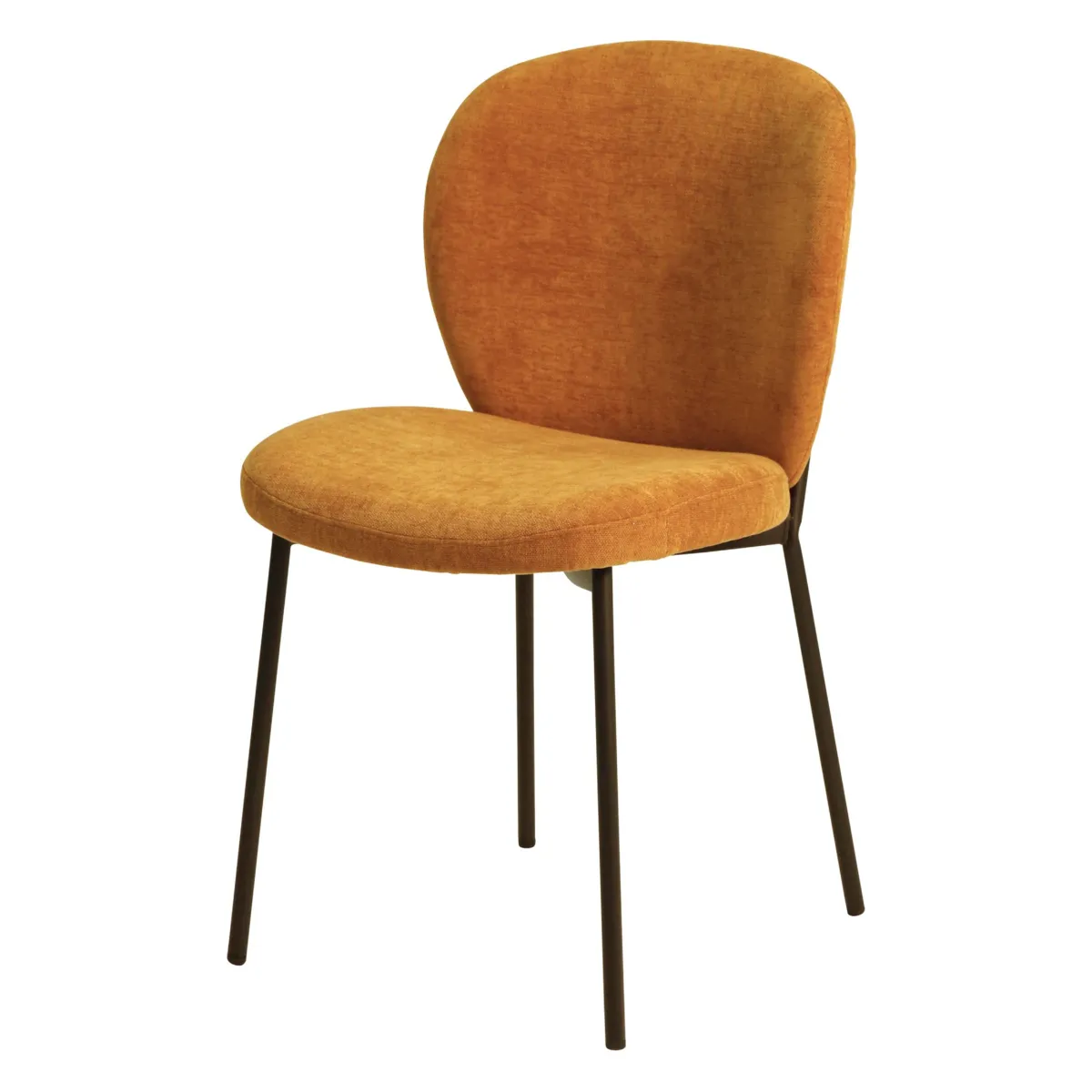 Lot de 2 chaises de salle à manger tissu (Assise 48,5 cm) Isla Cuivre