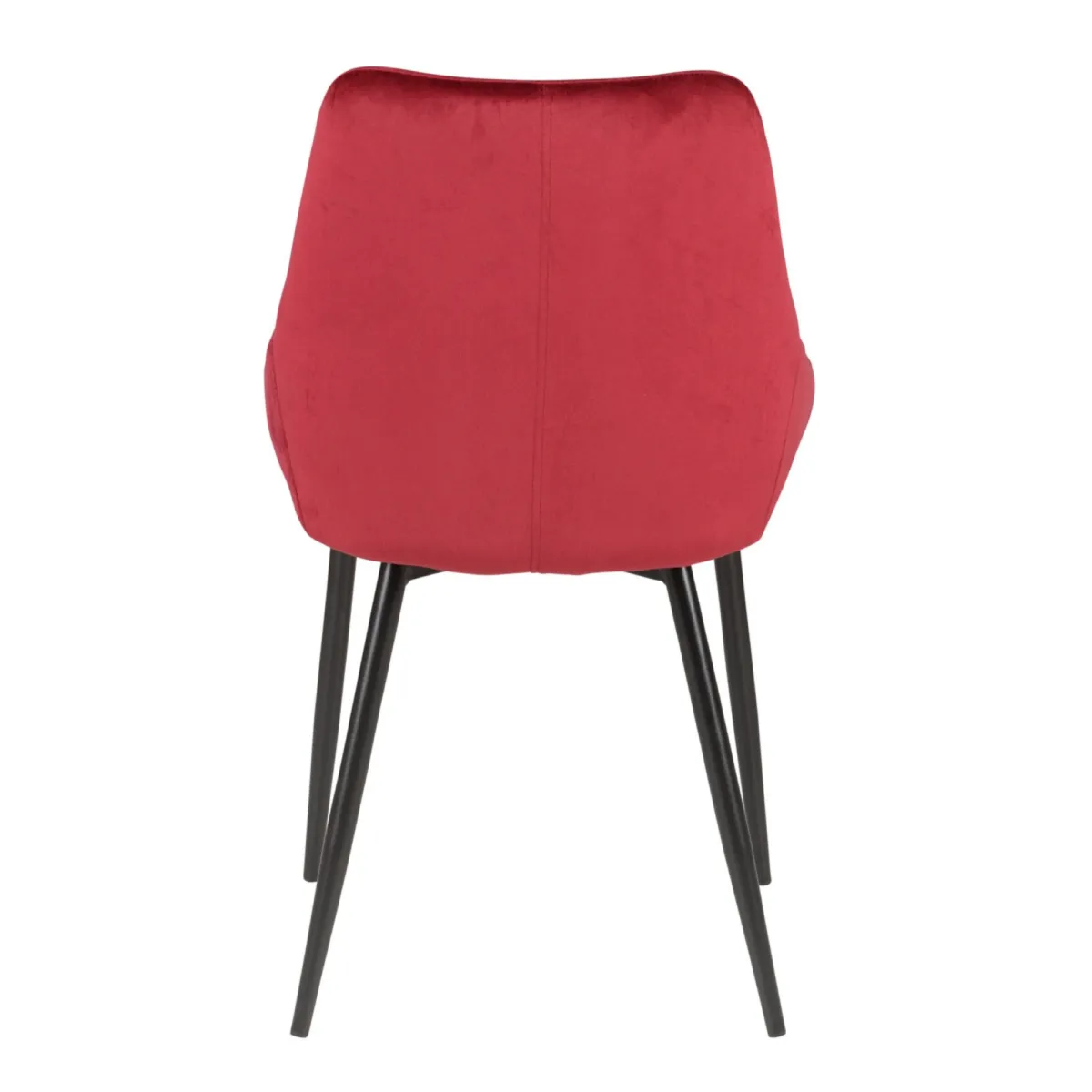 LOT DE 2  Chaise en velours rouge - LxPxH:48 x 55 x 84 cm BARI