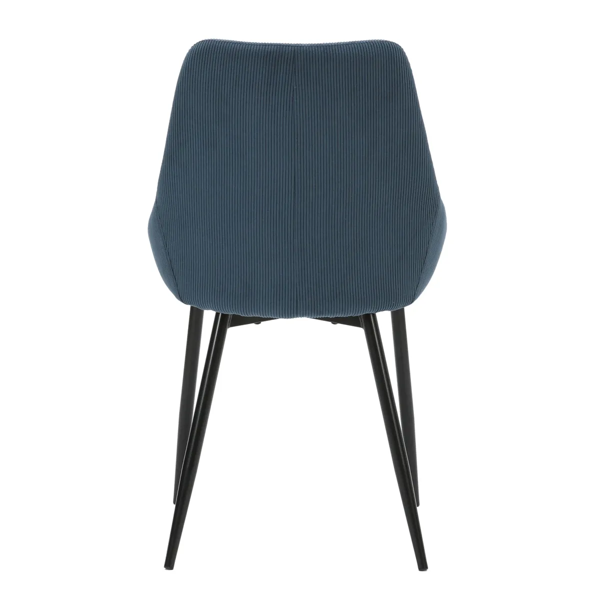 LOT DE 2  Chaise en velours c™telŽ bleu figuerolles - L x P x H :48 x 55 x 84 cm BARI