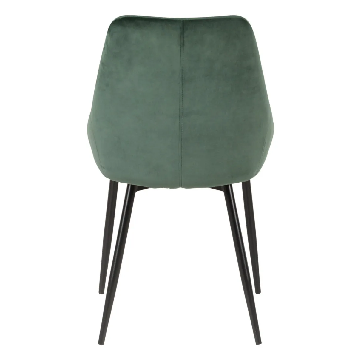 Set di 2 sedie da pranzo in velluto (seduta 47 cm) Juno Verde pino