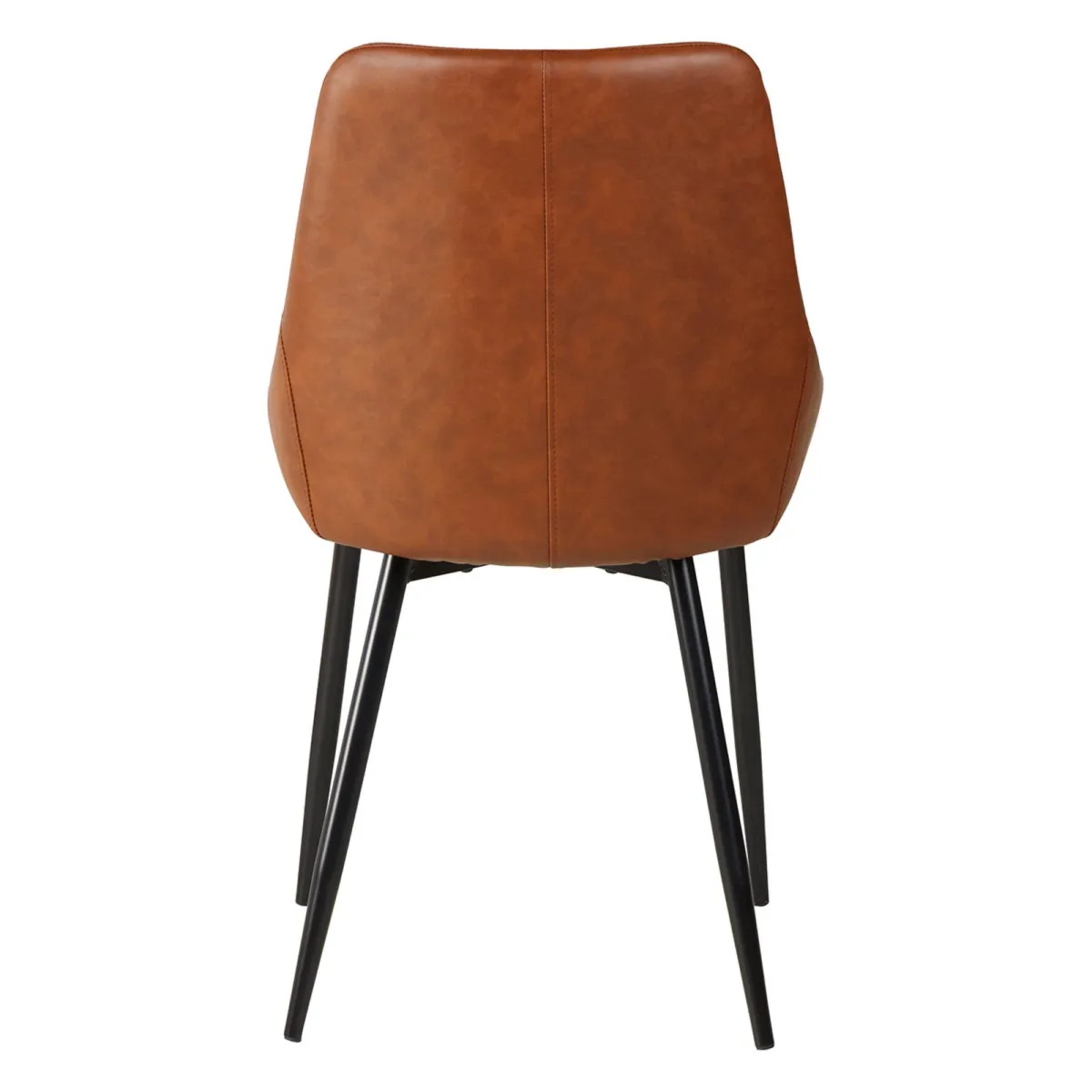 Set di 2 sedie da pranzo in similpelle (seduta 47 cm) Juno Marrone