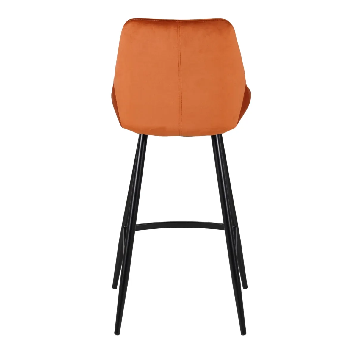 Set di 2 sedie per isola centrale con schienale in velluto (Altezza seduta 67cm) Juno Cognac