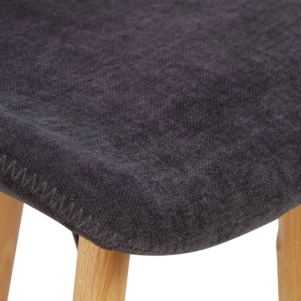 Set di 2 sedie per isola centrale con schienale in tessuto (Altezza seduta 65 cm) Malika Nero