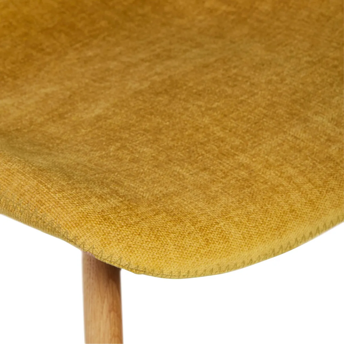 Set di 2 sedie per isola centrale con schienale in tessuto (Altezza seduta 65cm) Malika Giallo senape