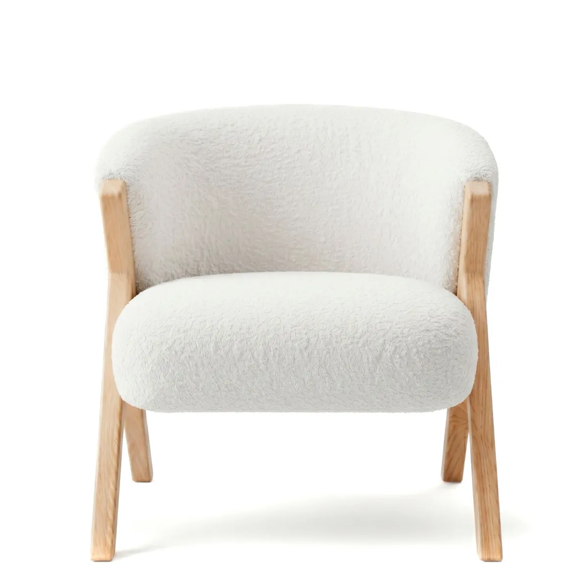 Poltrona in bouclé (H70 cm) Andy Bianco