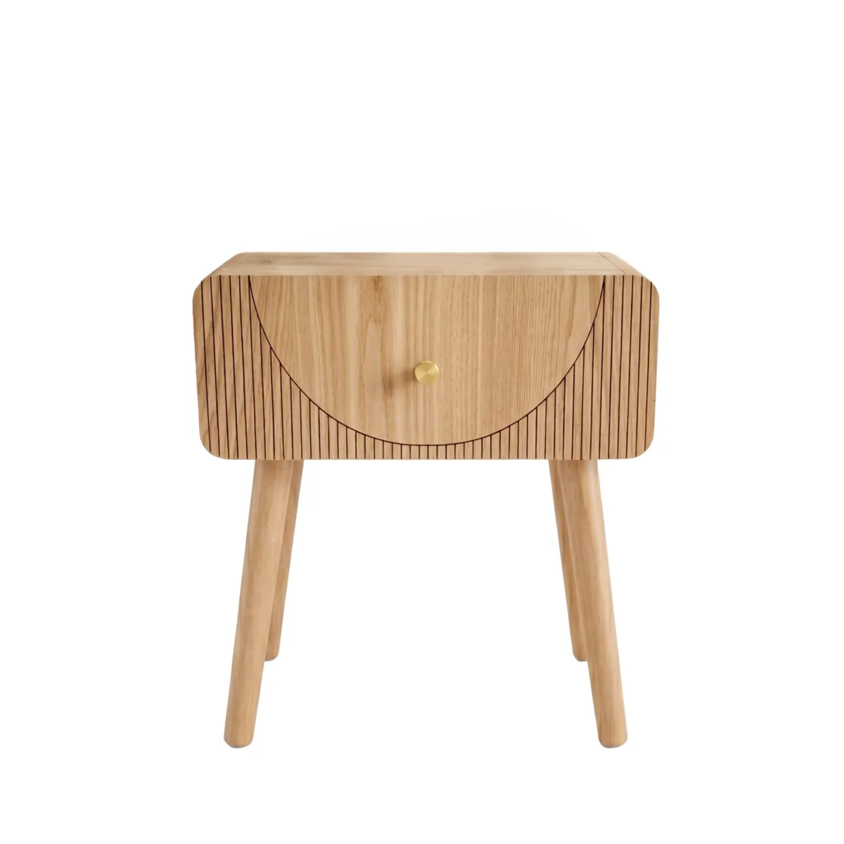 Comodino chiffonier 1 cassetto in legno (H50 cm) Mila Naturale