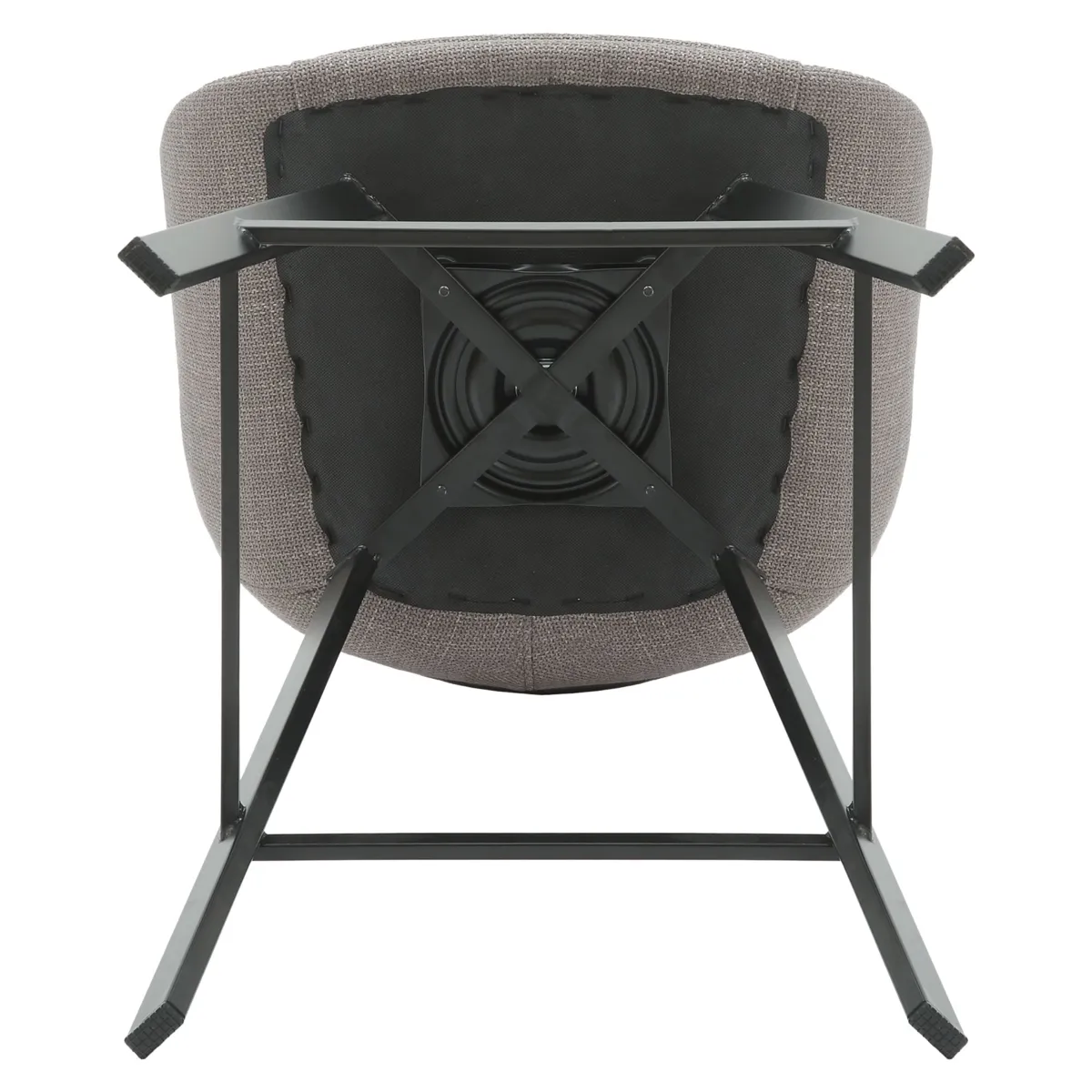 Set di 2 sedie per isola centrale girevoli con schienale in tessuto (seduta 64cm) Zila Grigio argento