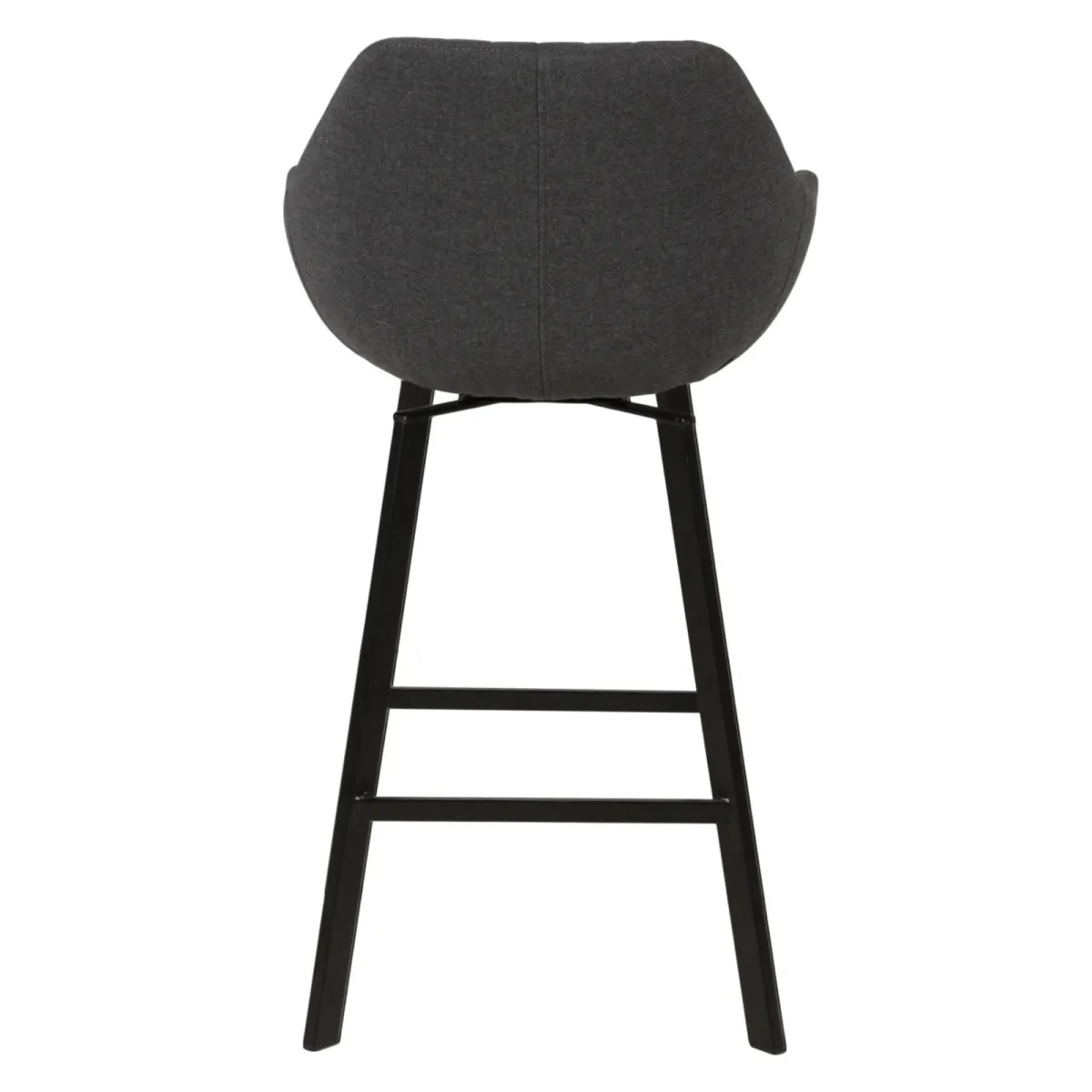 Set di 2 sedie per isola centrale girevoli con schienale in tessuto (seduta 64cm) Zila Grigio scuro