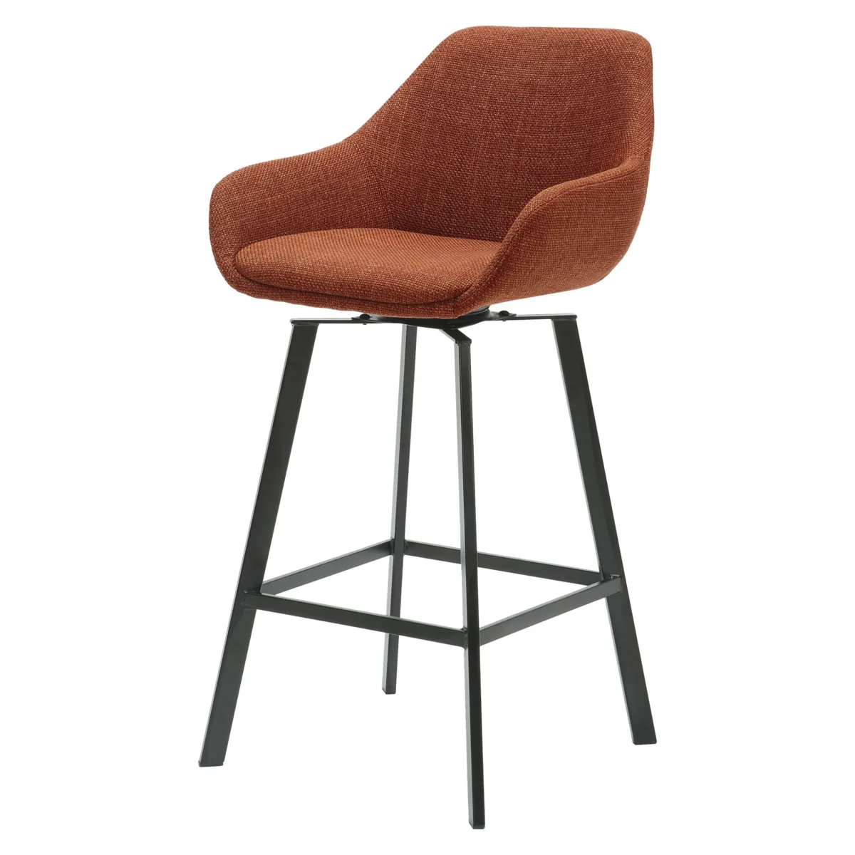 Set di 2 sedie per isola centrale girevoli con schienale in tessuto (Altezza seduta 64cm) Zila Caramello