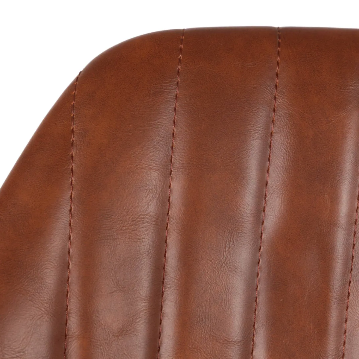 Set di 2 sgabelli per isola centrale girevoli con schienale in similpelle (Altezza seduta 65 cm) Zila Marrone