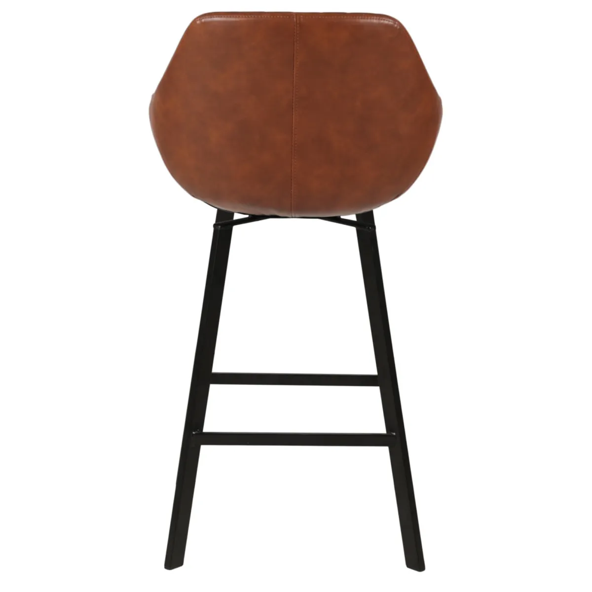 Set di 2 sgabelli da bar girevoli con schienale (Altezza seduta 75cm) Zila Marrone