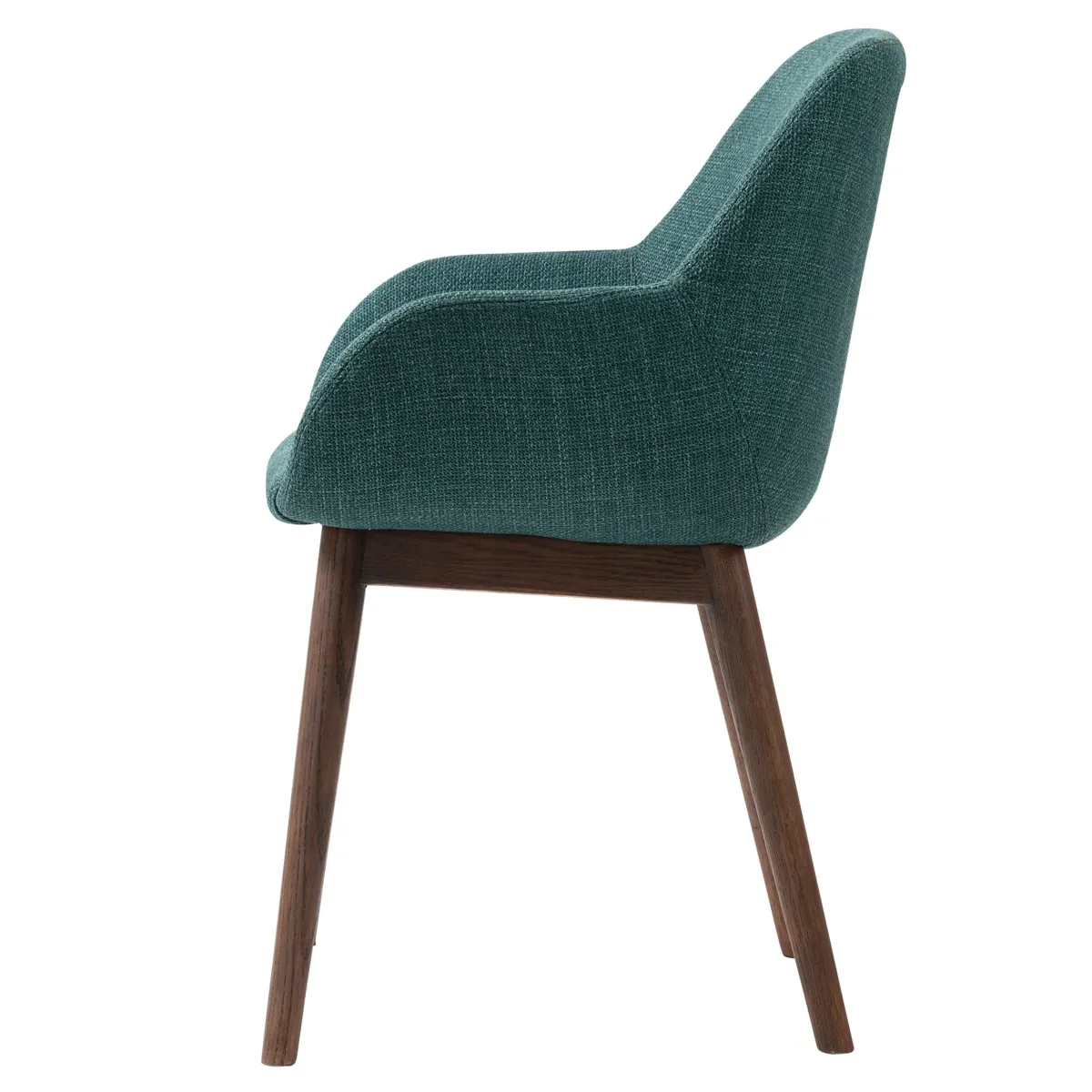 Lot de 2 chaises de salle à manger tissu (Assise 48 cm) Elia Vert émeraude