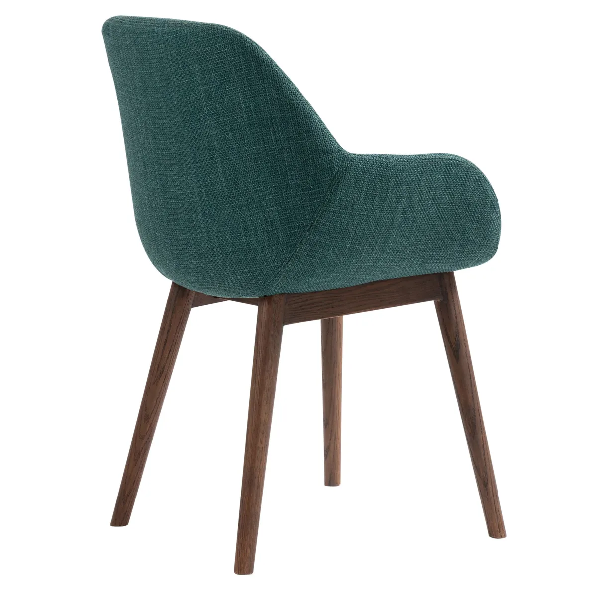 Lot de 2 chaises de salle à manger tissu (Assise 48 cm) Elia Vert émeraude