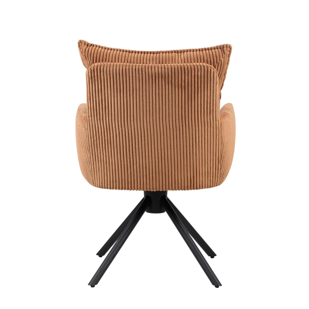 Sedia da pranzo girevole in velluto a coste (seduta 48 cm) Nuva Caramello