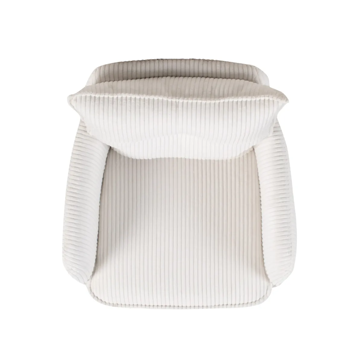 Chaise de salle à manger pivotante velours côtelé (Assise 48 cm) Nuva Blanche