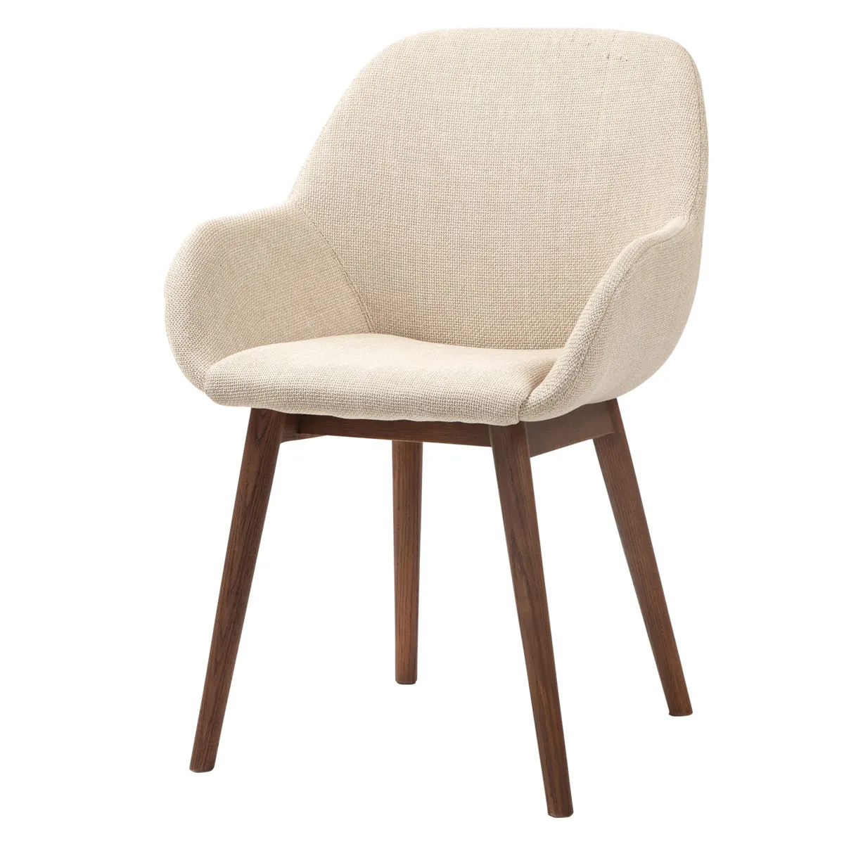Set di 2 sedie da pranzo in tessuto (seduta 48 cm) Elia Beige
