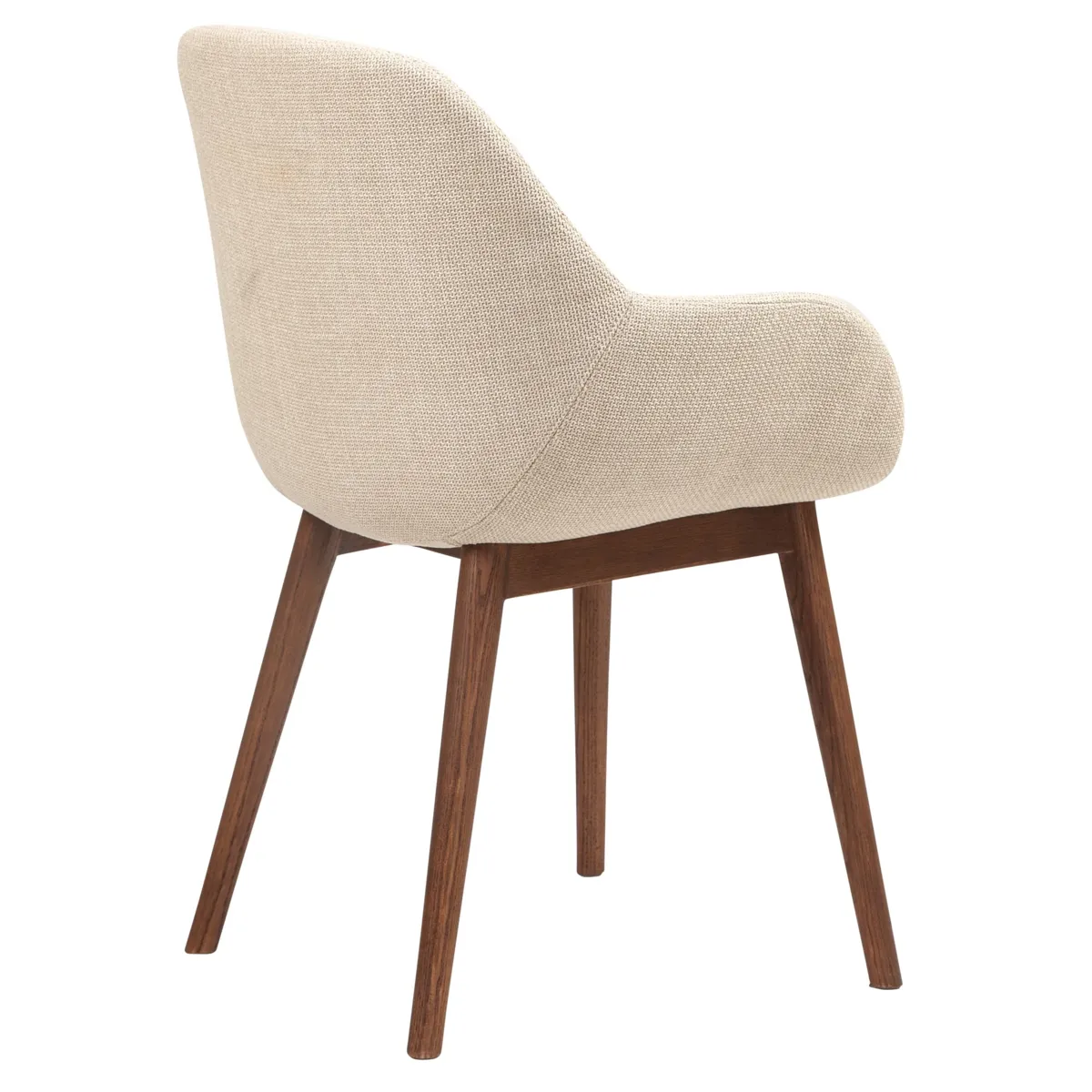 Lot de 2 chaises de salle à manger tissu (Assise 48 cm) Elia Beige