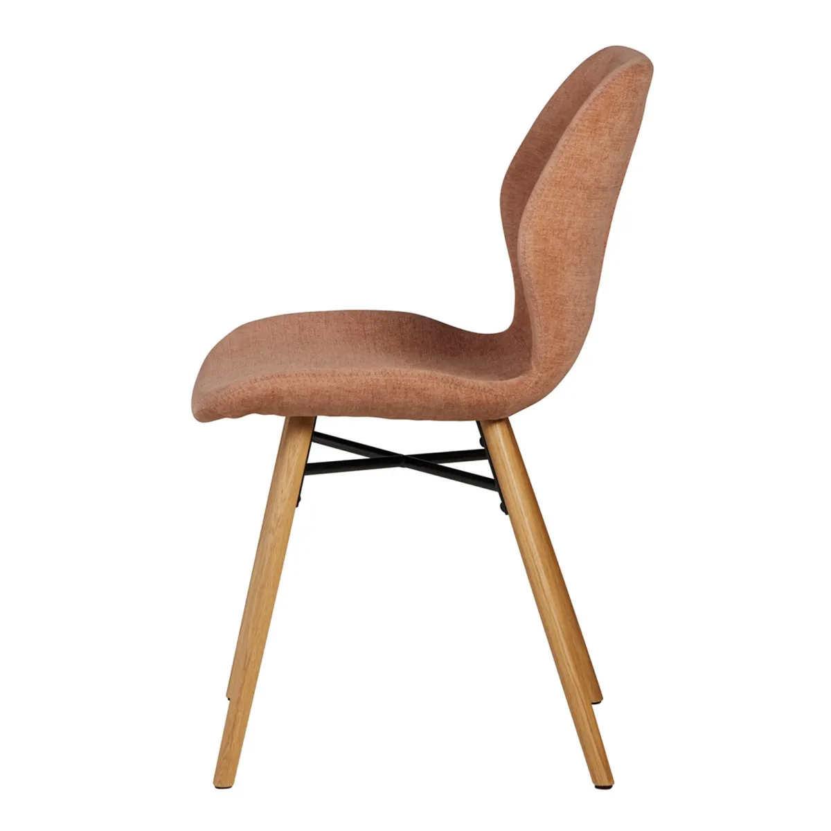 Set di 2 sedie da pranzo in tessuto testurizzato (seduta 46 cm) Malika Marrone