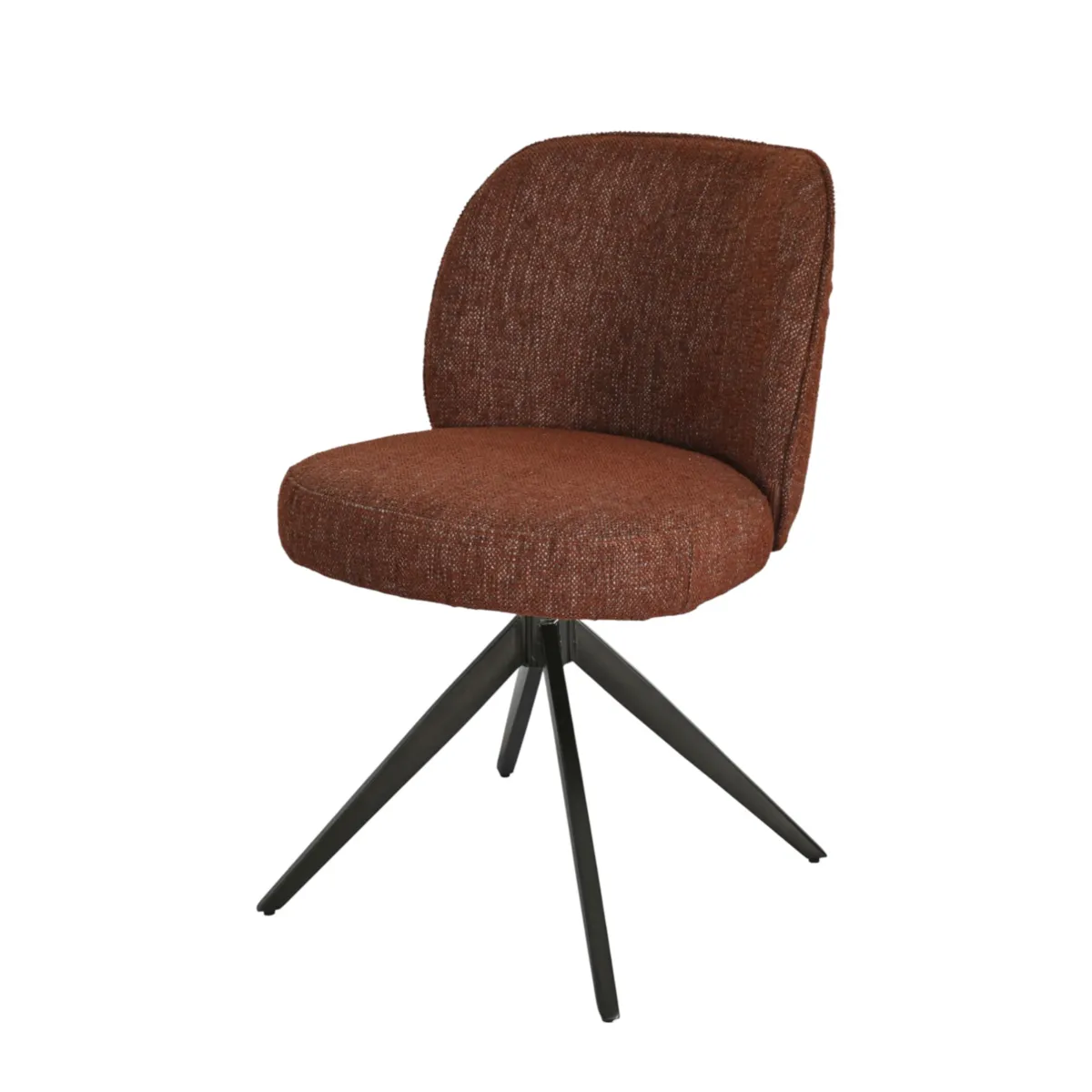 Set di 2 sedie da pranzo in tessuto testurizzato (seduta 51 cm) Linda Bordeaux