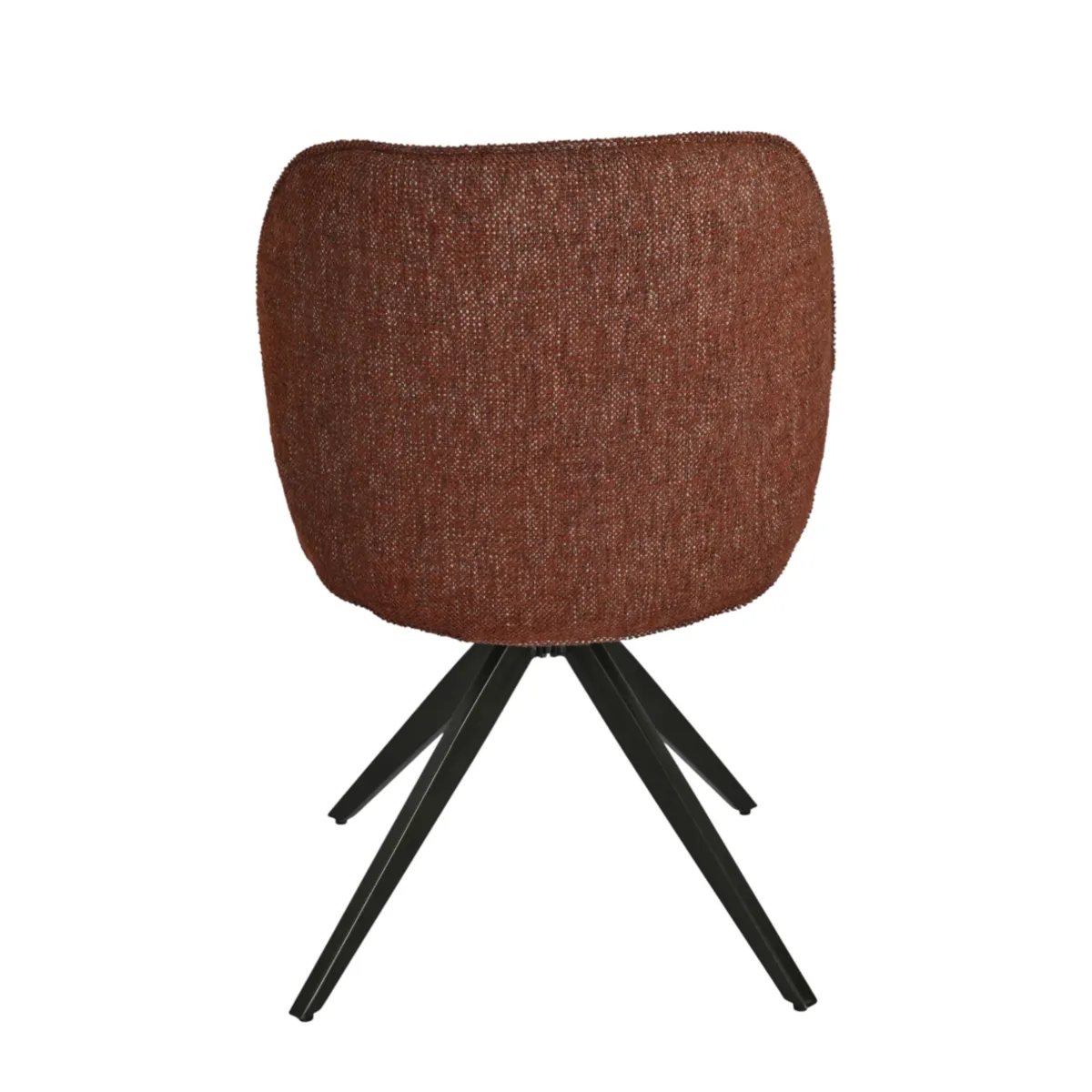 Set di 2 sedie da pranzo in tessuto testurizzato (seduta 51 cm) Linda Bordeaux