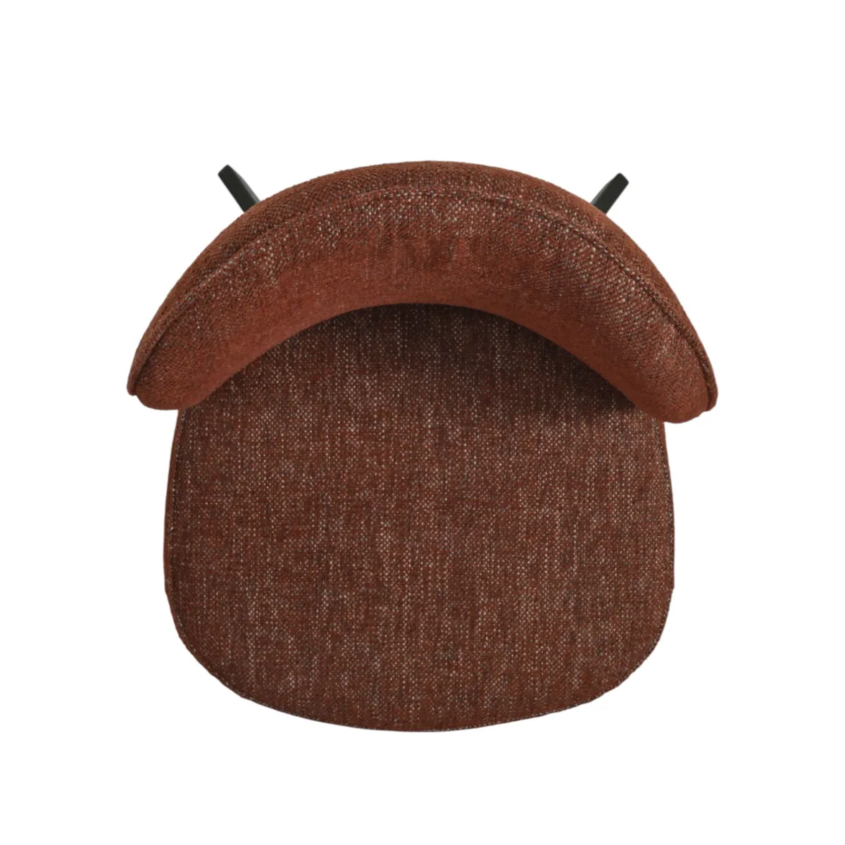 Set di 2 sedie da pranzo in tessuto testurizzato (seduta 51 cm) Linda Bordeaux