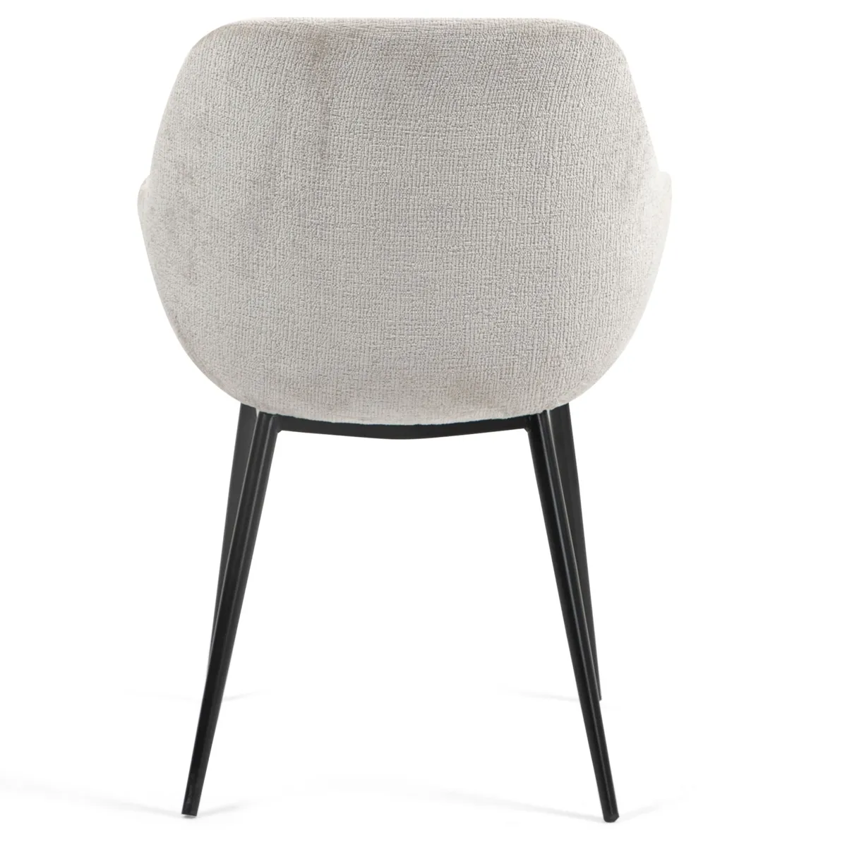 Set di 2 sedie da pranzo in tessuto chenille (seduta 48 cm) Zola Tortora