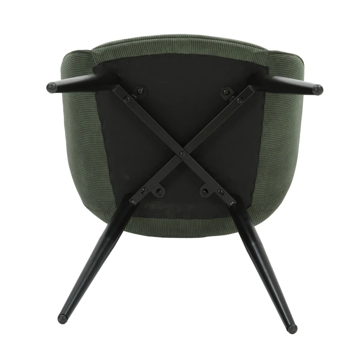 Set di 2 poltrone in velluto a coste (seduta 47 cm) Juno Verde cachi