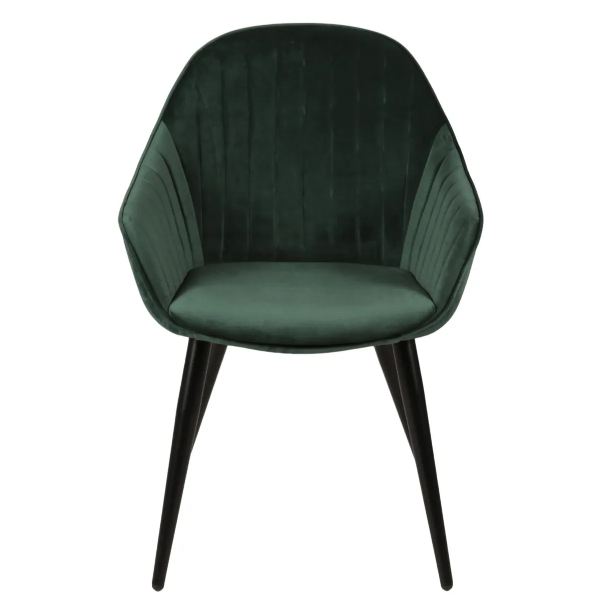 Set di 2 poltrone in velluto (seduta 47 cm) Juno Verde scuro