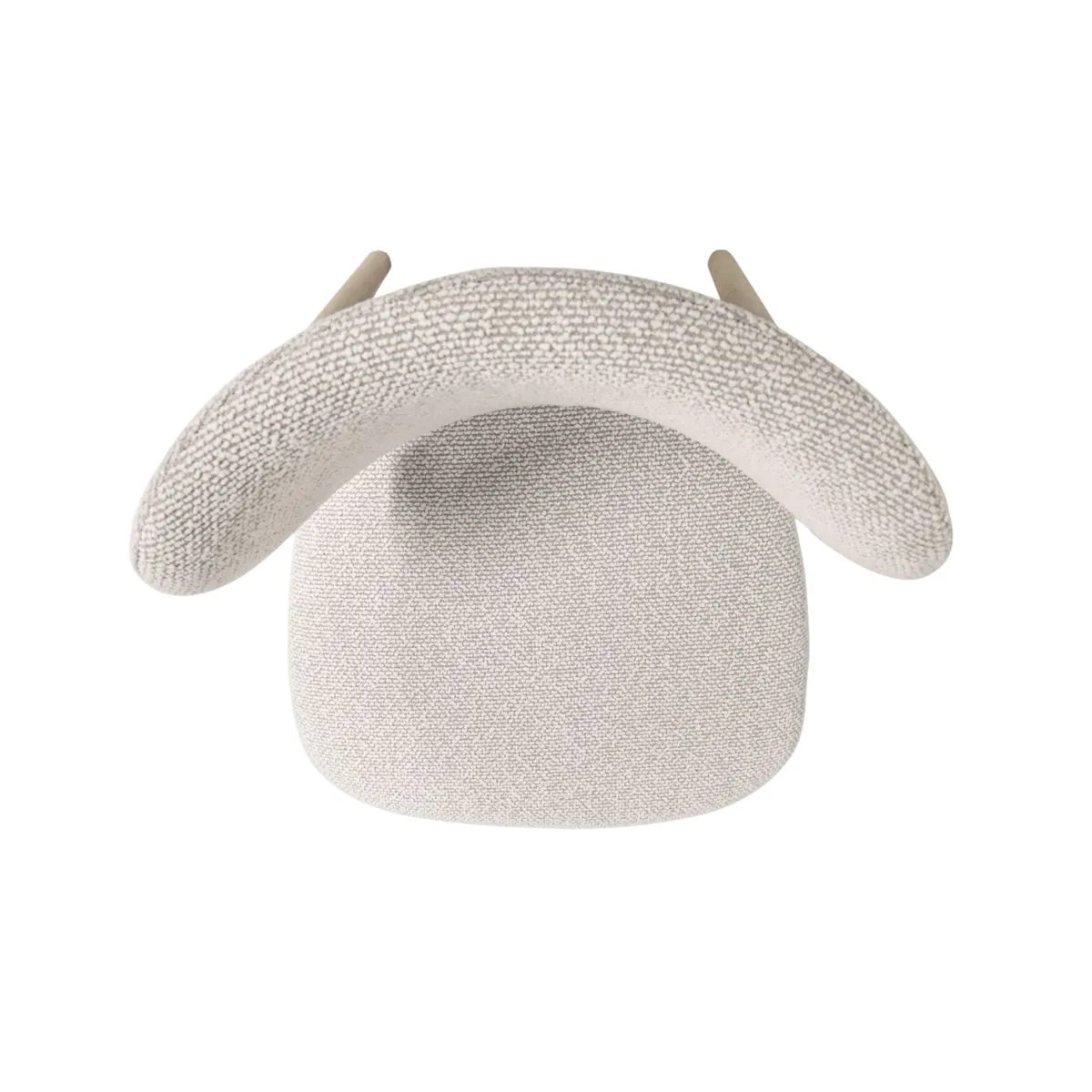 Set di 2 sedie da pranzo in tessuto (seduta 49 cm) Amal Ecru