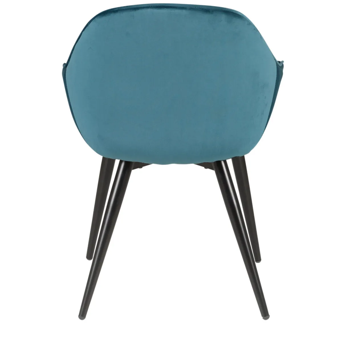 Set di 2 poltrone in velluto (seduta 47 cm) Juno Blu ottanio