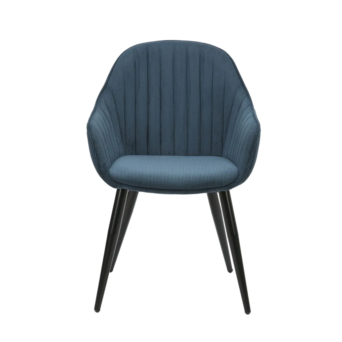 Set di 2 poltrone in velluto a coste (seduta 47 cm) Juno Blu