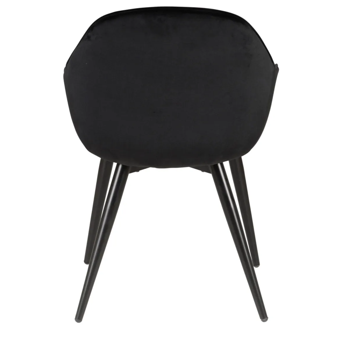 Set di 2 poltrone in velluto (seduta 47 cm) Juno Nero