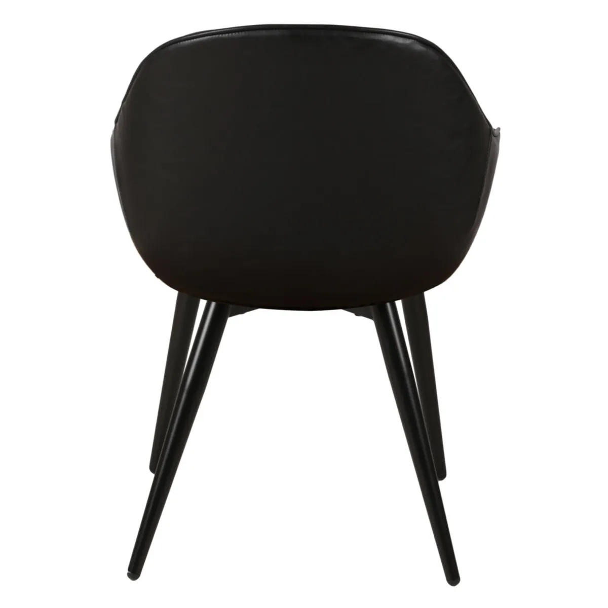 Set di 2 poltrone in similpelle (seduta 47 cm) Juno Nero carbone