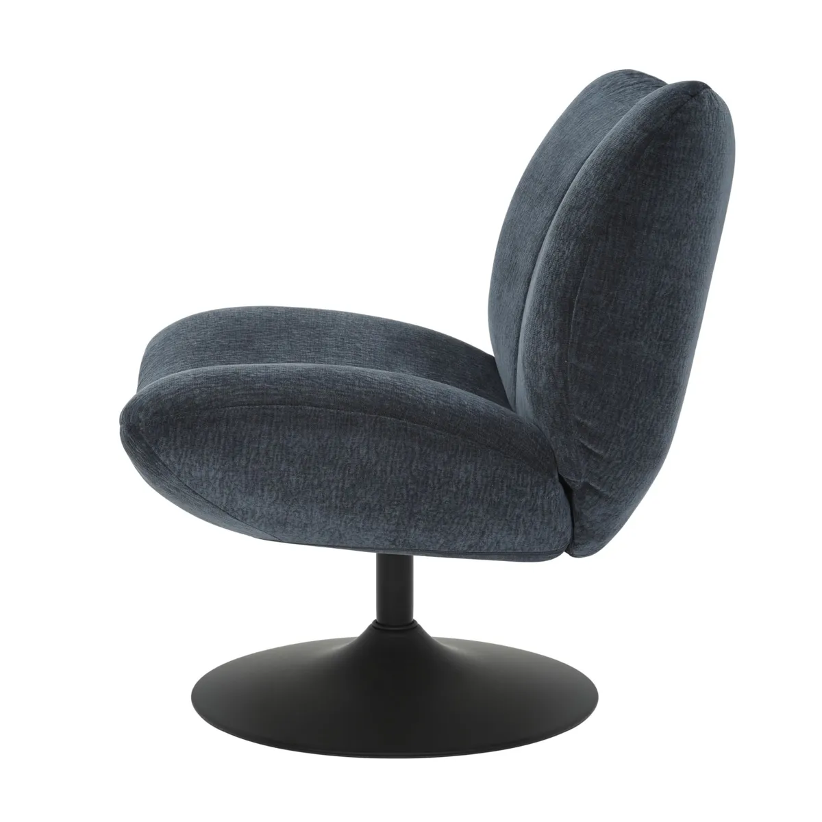 Poltrona girevole in tessuto testurizzato (seduta 46 cm) Axis Blu navy