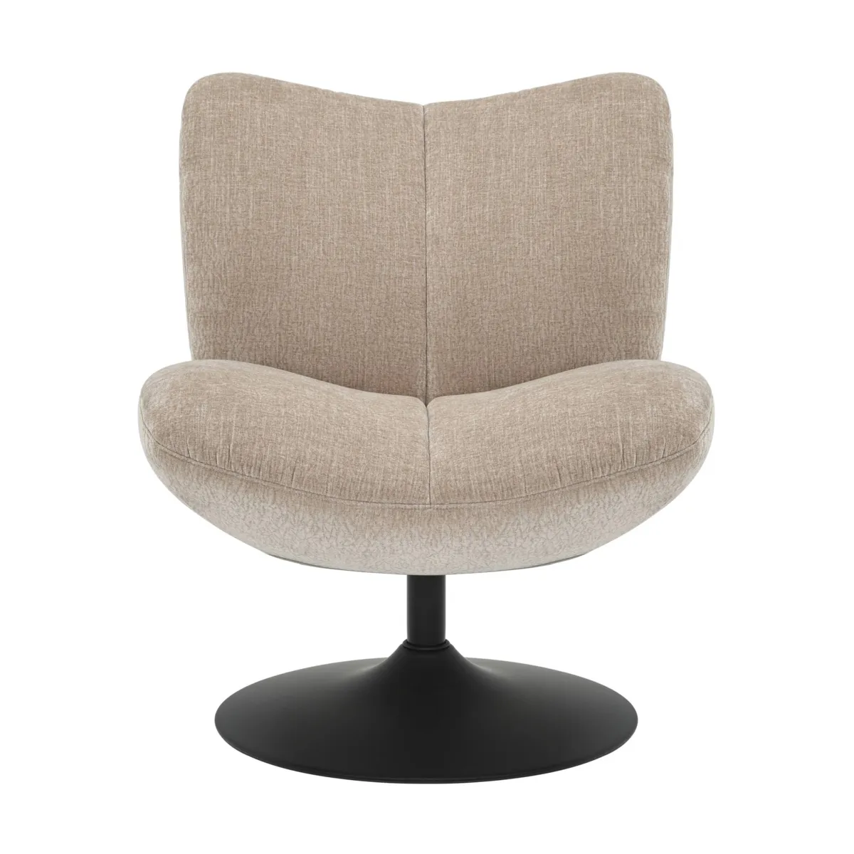 Poltrona girevole in tessuto testurizzato (seduta 46 cm) Axis Beige
