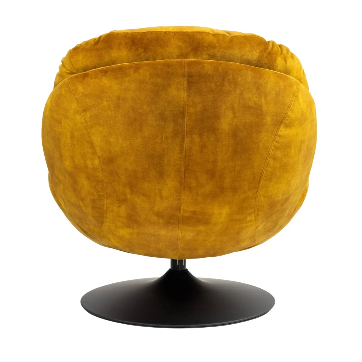 Poltrona girevole in velluto (seduta 46 cm) Lomy Giallo ocra
