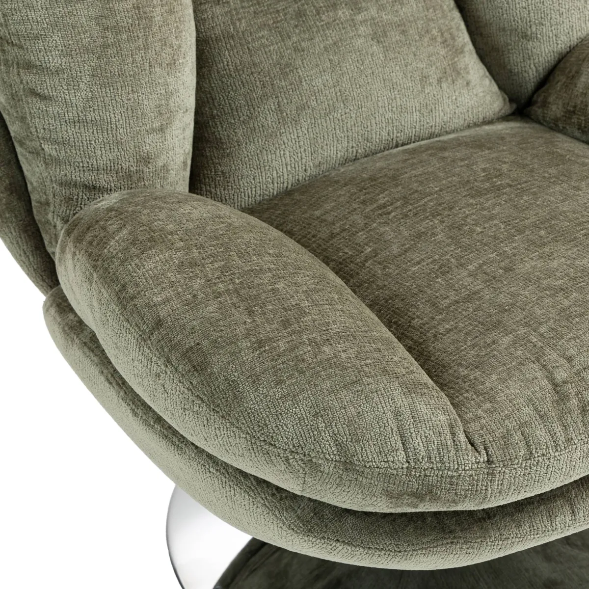 Fauteuil pivotant tissu (Assise 46 cm) Lomy Vert kaki
