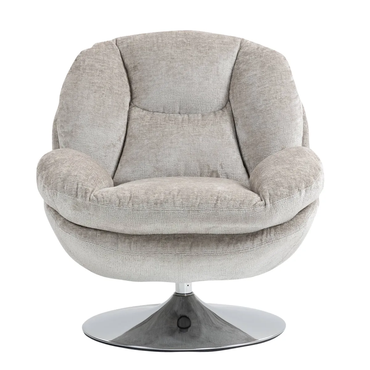Fauteuil pivotant tissu (Assise 46 cm) Lomy Taupe
