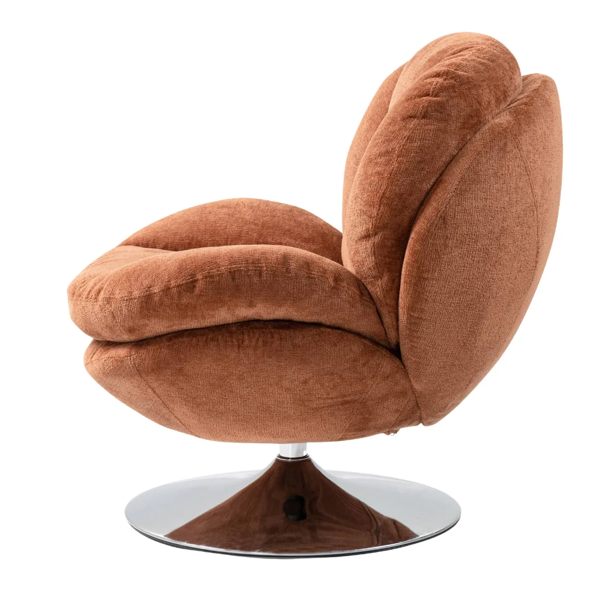 Poltrona girevole in tessuto (seduta 46 cm) Lomy Ruggine
