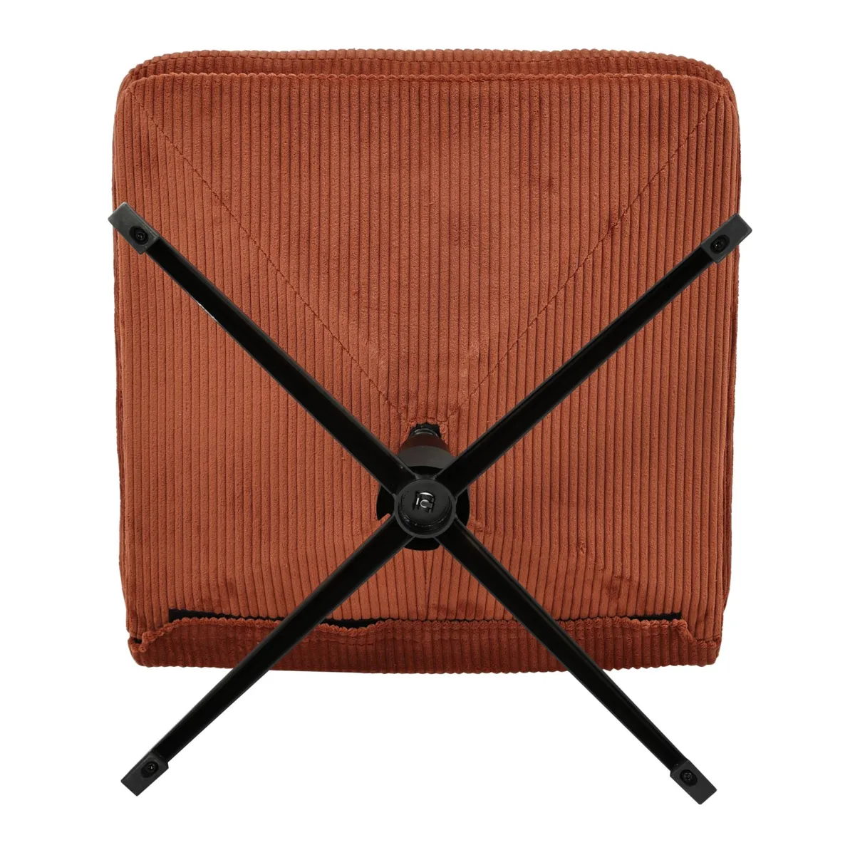 Poltrona girevole in velluto a coste (seduta 46 cm) Kult Terracotta