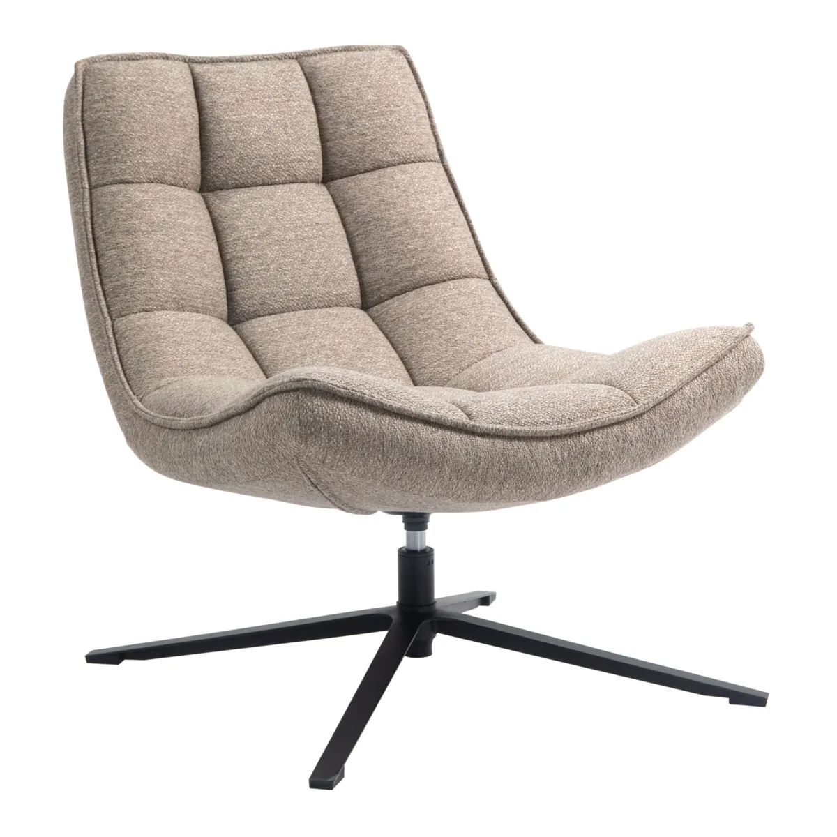 Poltrona girevole in tessuto (seduta 43 cm) Oxxo Beige Sabbia